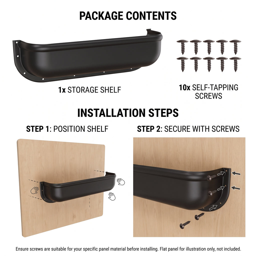 45CM Van Door Storage Shelf With Screw Mounting