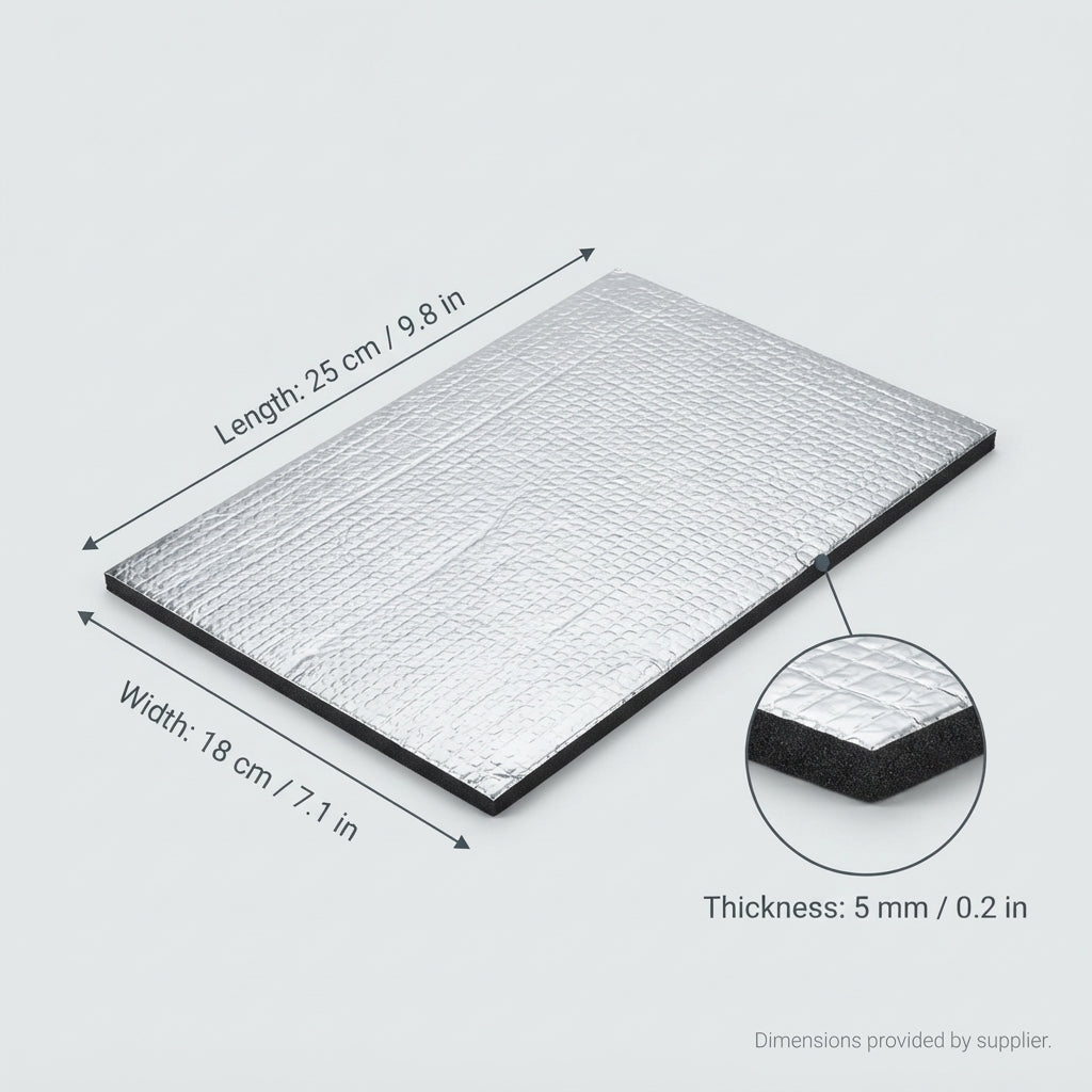 50PCS Self-Adhesive Car Insulation Mats With Aluminum Foil