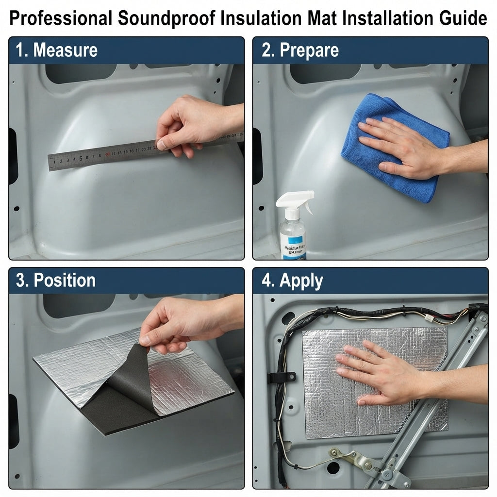 50PCS Self-Adhesive Car Insulation Mats With Aluminum Foil
