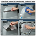 50PCS Self-Adhesive Car Insulation Mats With Aluminum Foil