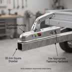 50mm Trailer Tow Ball Coupler With Lever Lock, 800kg Rated