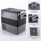 55L Portable Car Refrigerator Freezer With Dual Compartments