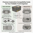 Foldable Trunk Organizer With 3-Section Storage (22 in)