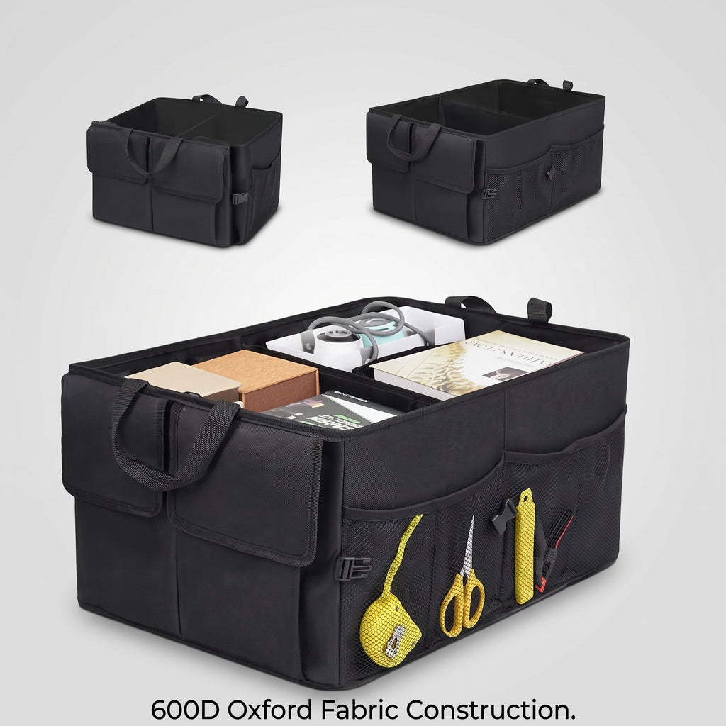 Foldable Trunk Organizer With 3-Section Storage (22 in)