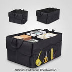 Foldable Trunk Organizer With 3-Section Storage (22 in)