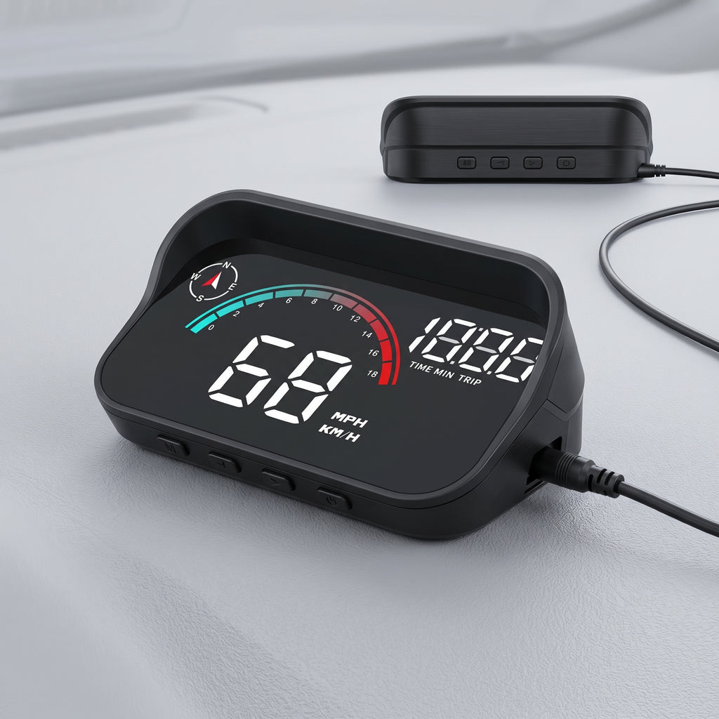 5V GPS Windshield Head-Up Display With Trip Data