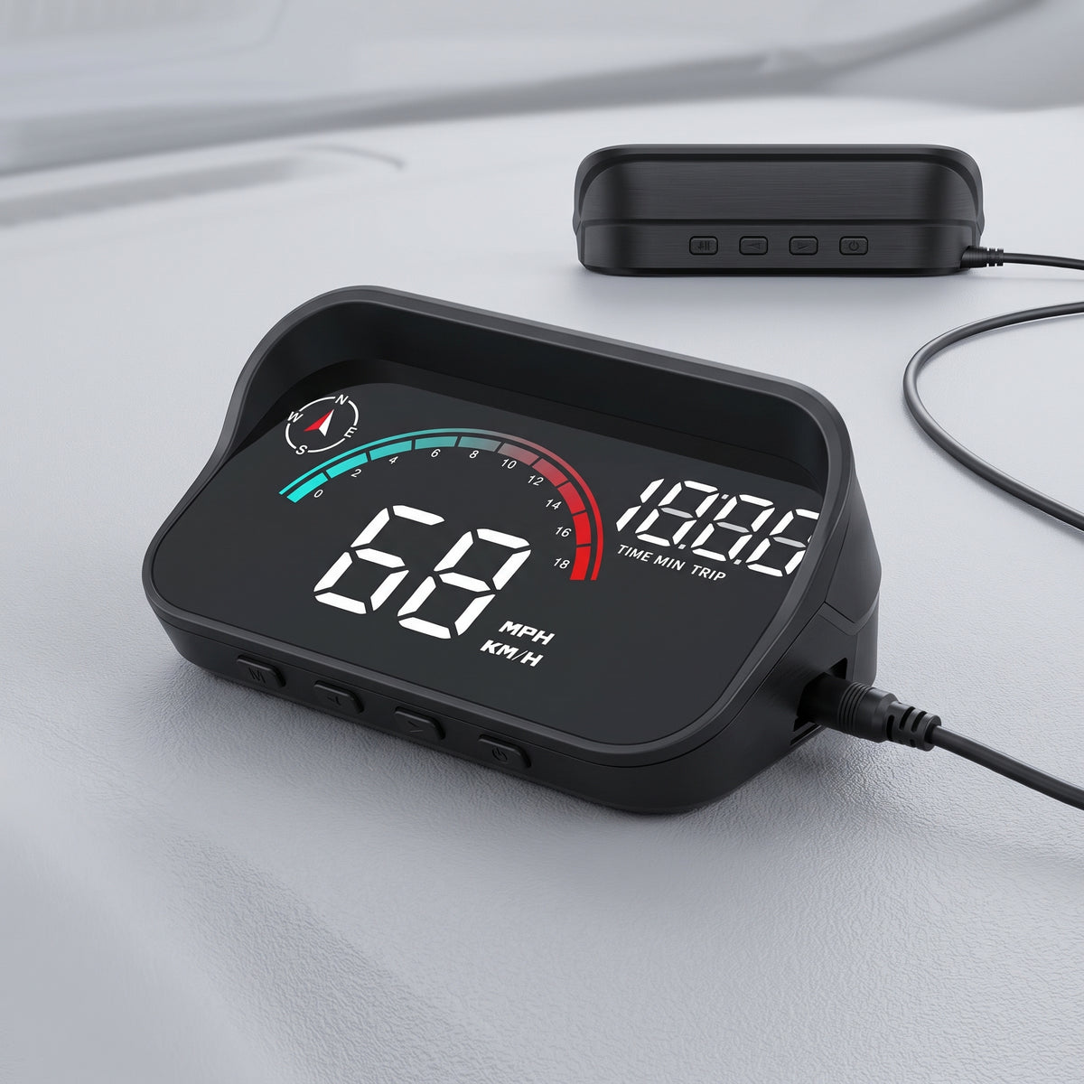 5V GPS Windshield Head-Up Display With Trip Data