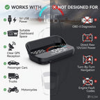 5V GPS Windshield Head-Up Display With Trip Data