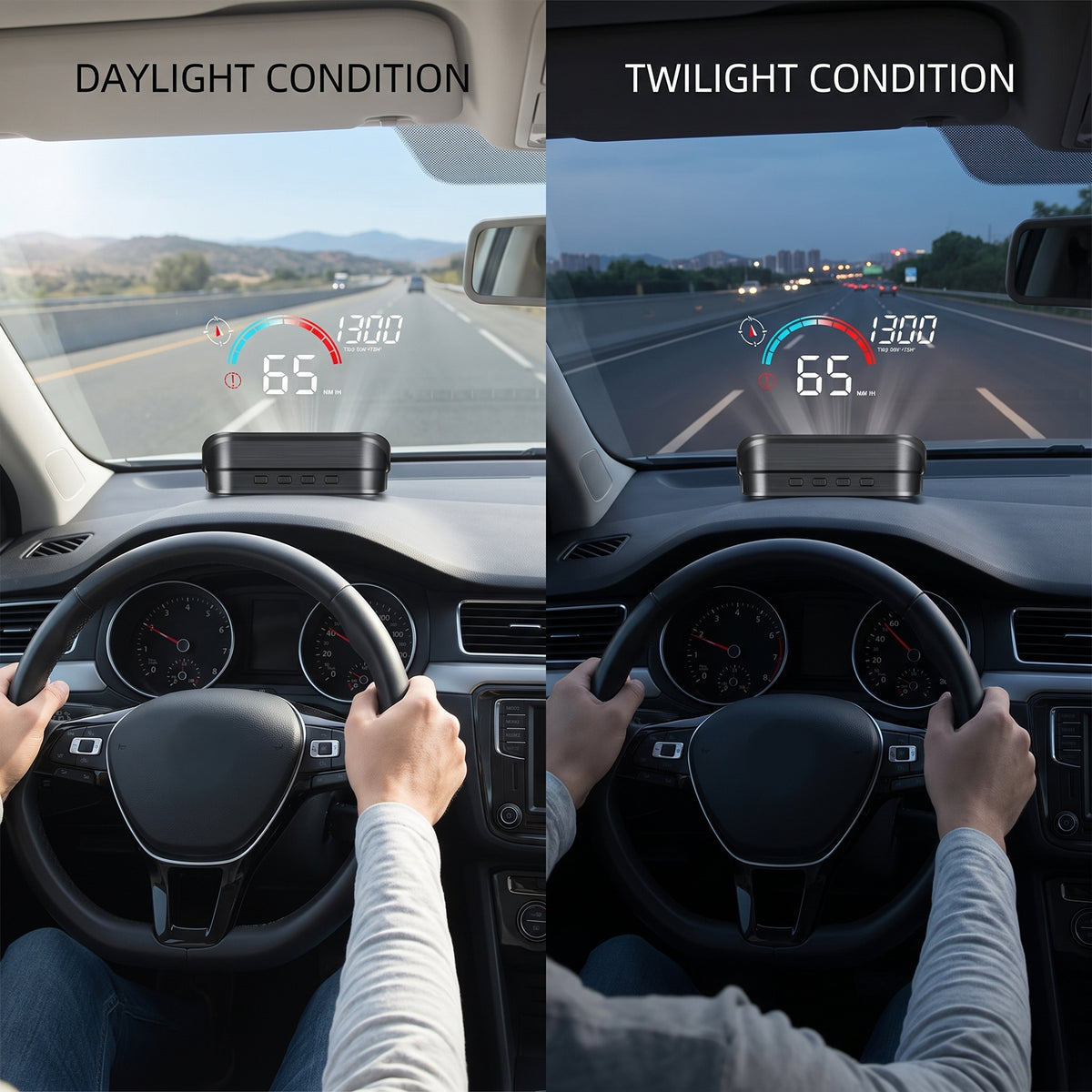5V GPS Windshield Head-Up Display With Trip Data