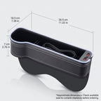 7-Color LED Seat Gap Organizer With Dual USB Charging