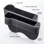 7-Color LED Seat Gap Organizer With Dual USB Charging