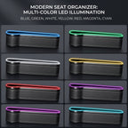 7-Color LED Seat Gap Organizer With Dual USB Charging