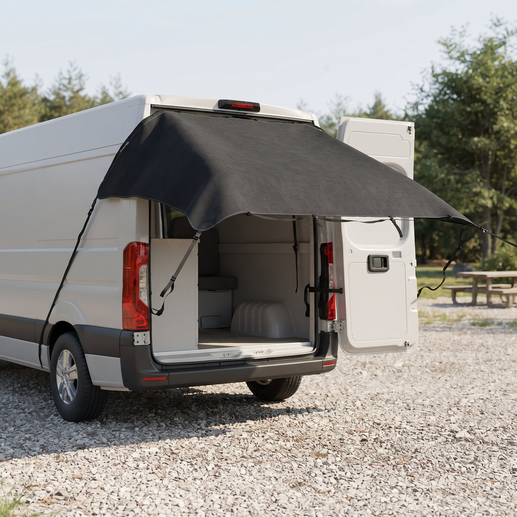 70.9 Inch Rear Door Campervan Awning With Adjustable Straps
