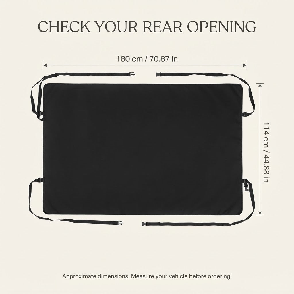 70.9 Inch Rear Door Campervan Awning With Adjustable Straps