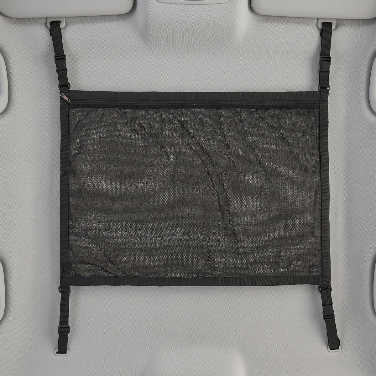 32x22in Zippered Car Ceiling Storage Net Organizer
