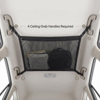 32x22in Zippered Car Ceiling Storage Net Organizer