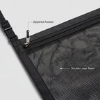 32x22in Zippered Car Ceiling Storage Net Organizer