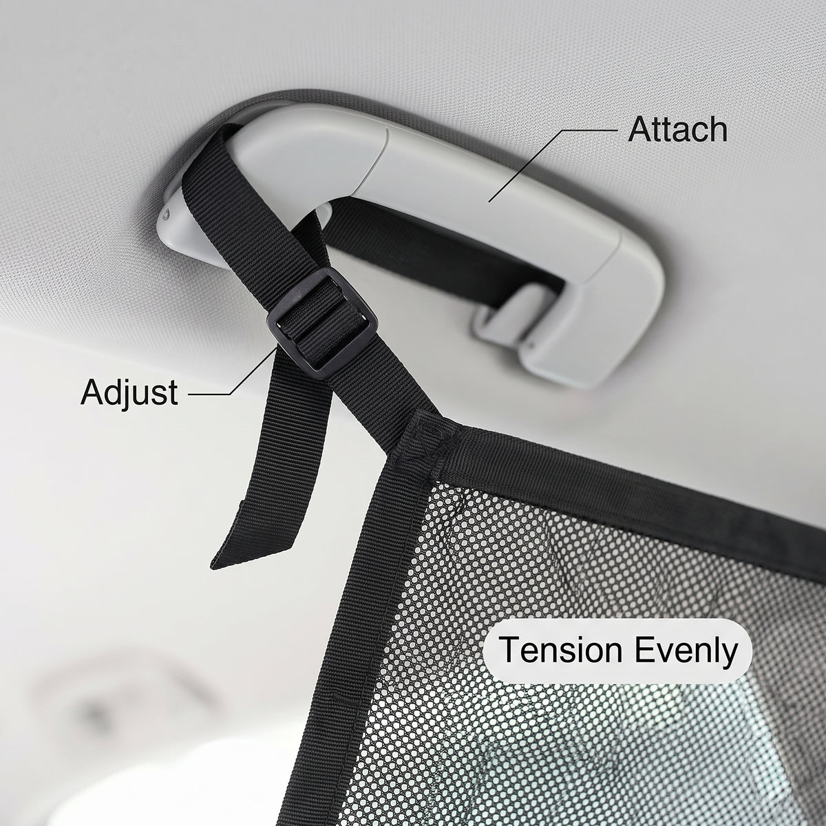 32x22in Zippered Car Ceiling Storage Net Organizer