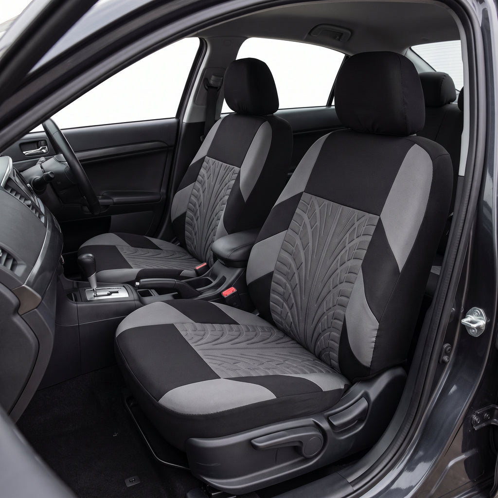 9-Piece Car Seat Cover Set With Split Rear Bench Zippers