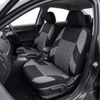 9-Piece Car Seat Cover Set With Split Rear Bench Zippers