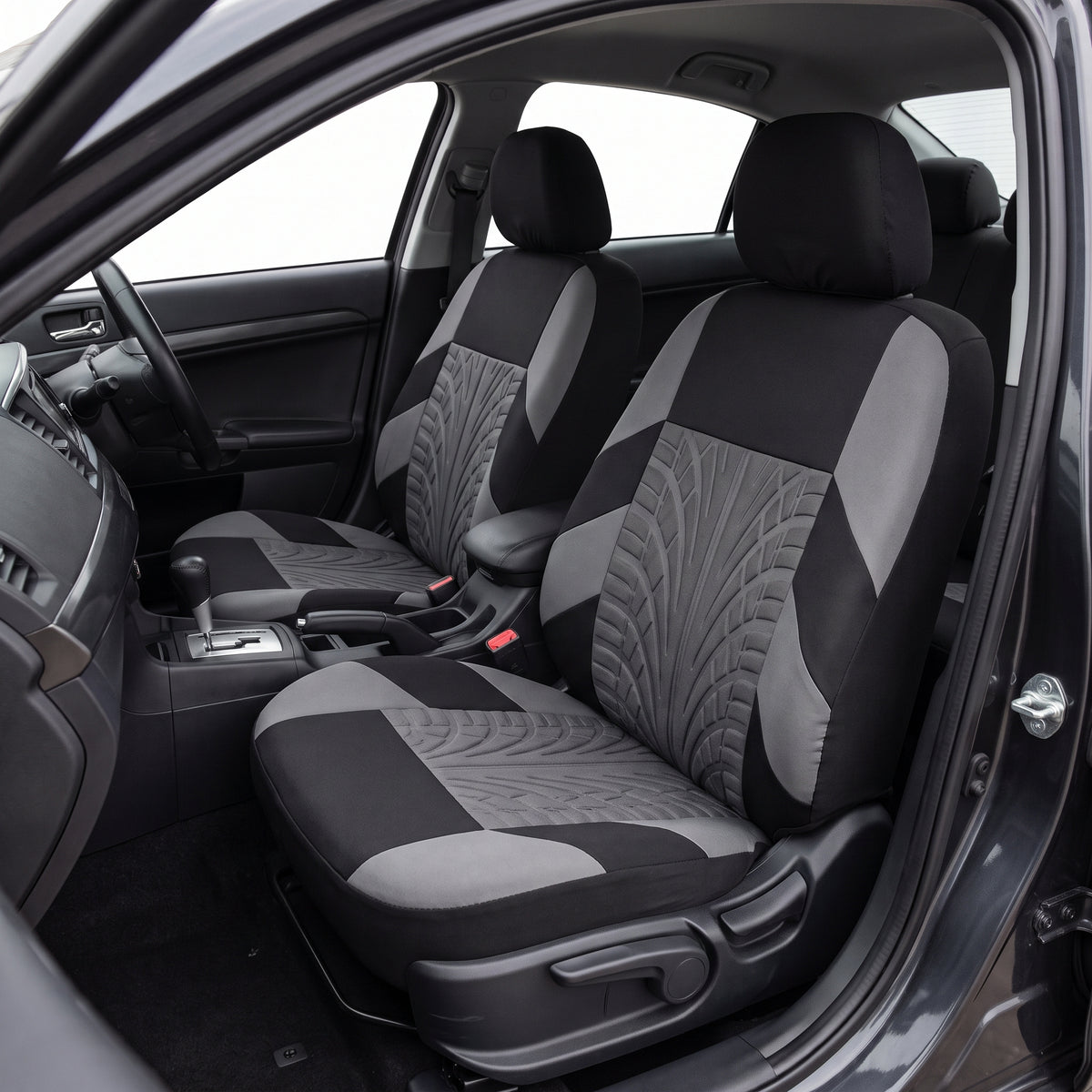 9-Piece Car Seat Cover Set With Split Rear Bench Zippers
