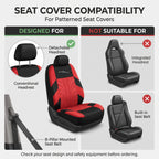 9-Piece Car Seat Cover Set With Split Rear Bench Zippers