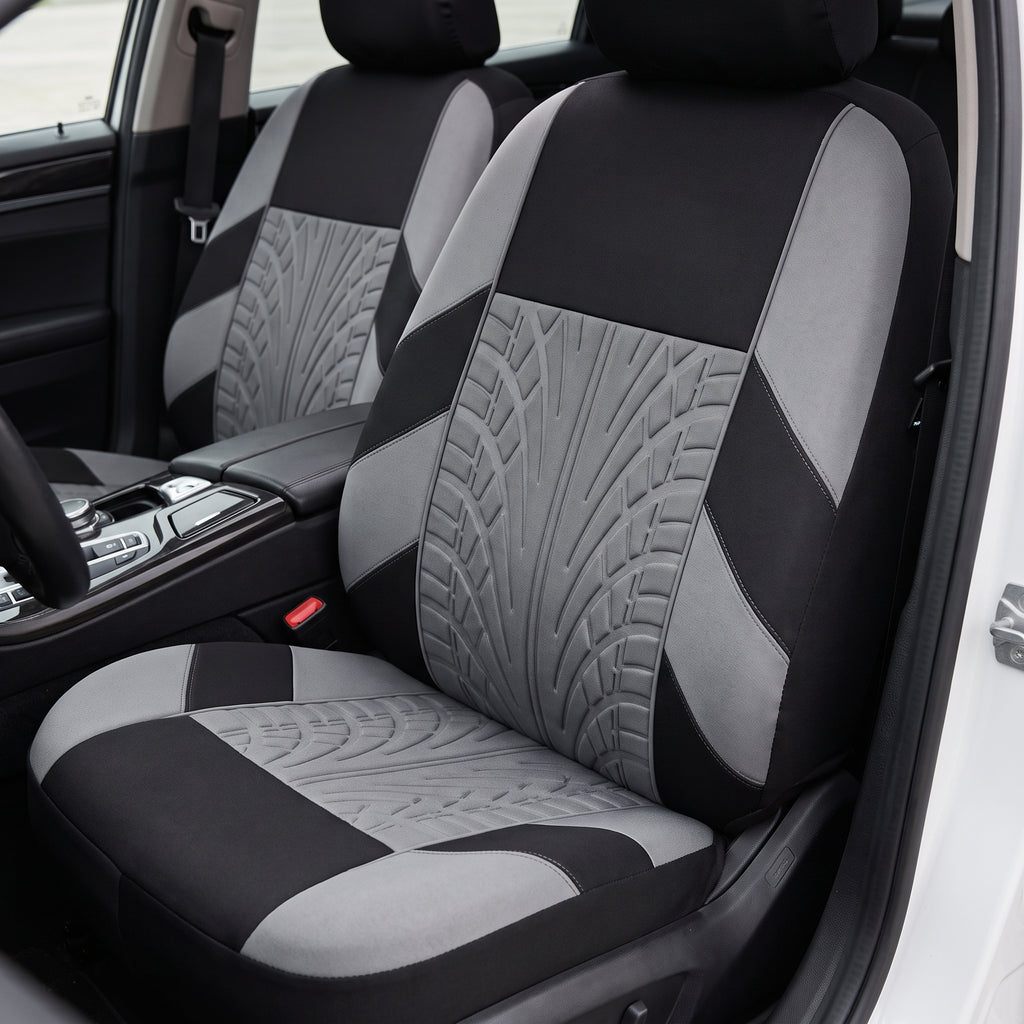 9-Piece Car Seat Cover Set With Split Rear Bench Zippers