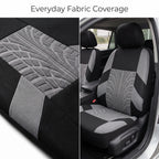 9-Piece Car Seat Cover Set With Split Rear Bench Zippers