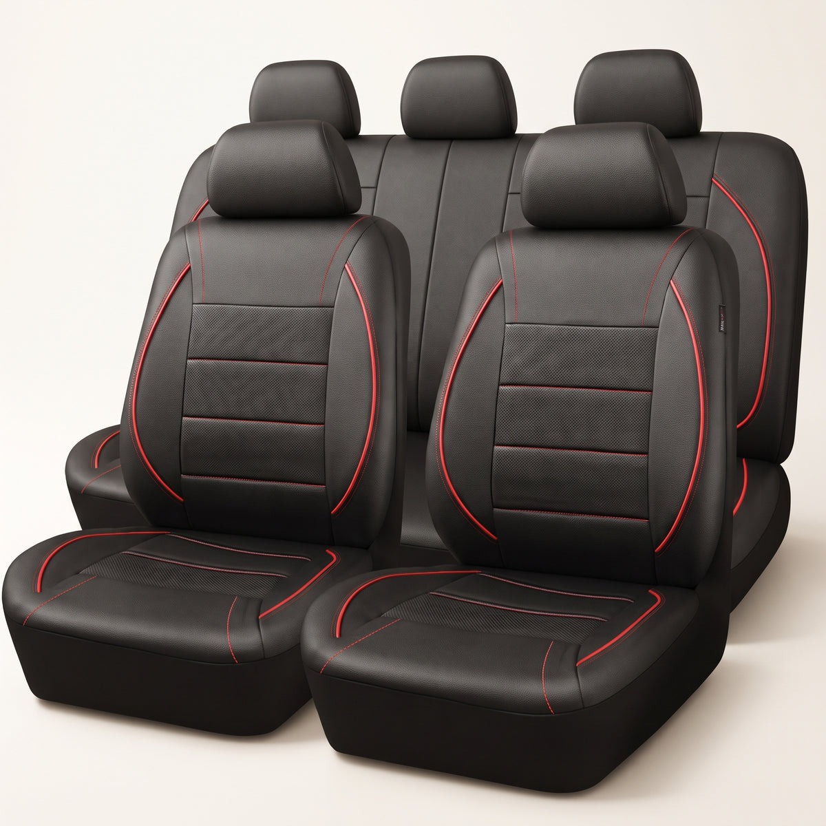 PVC Leather Car Seat Covers With Padded Panels
