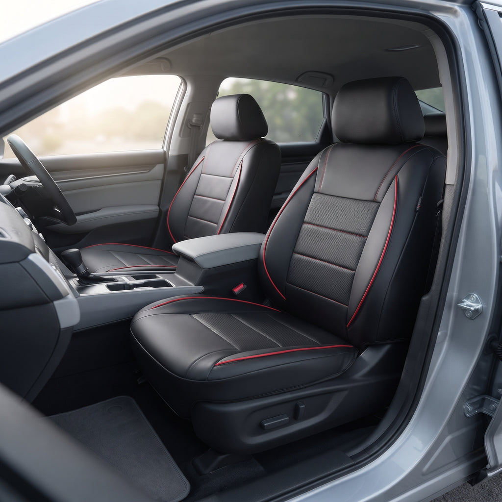 PVC Leather Car Seat Covers With Padded Panels