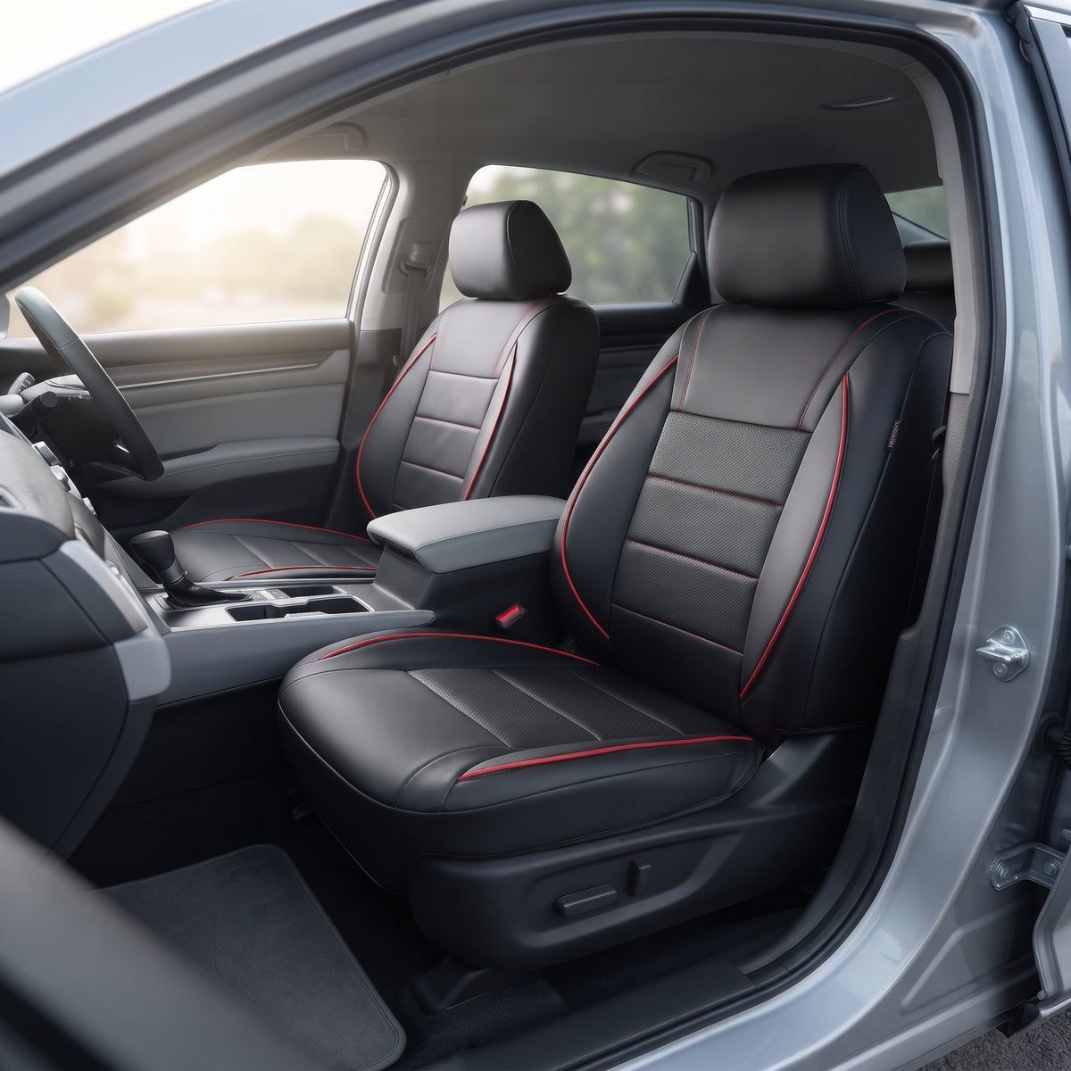PVC Leather Car Seat Covers With Padded Panels
