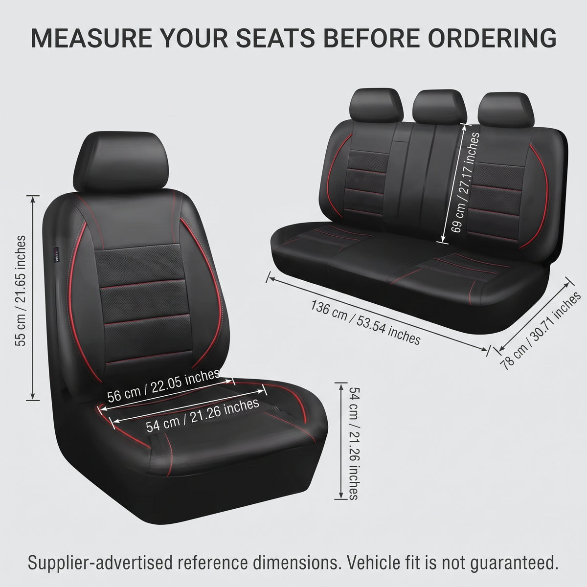 PVC Leather Car Seat Covers With Padded Panels