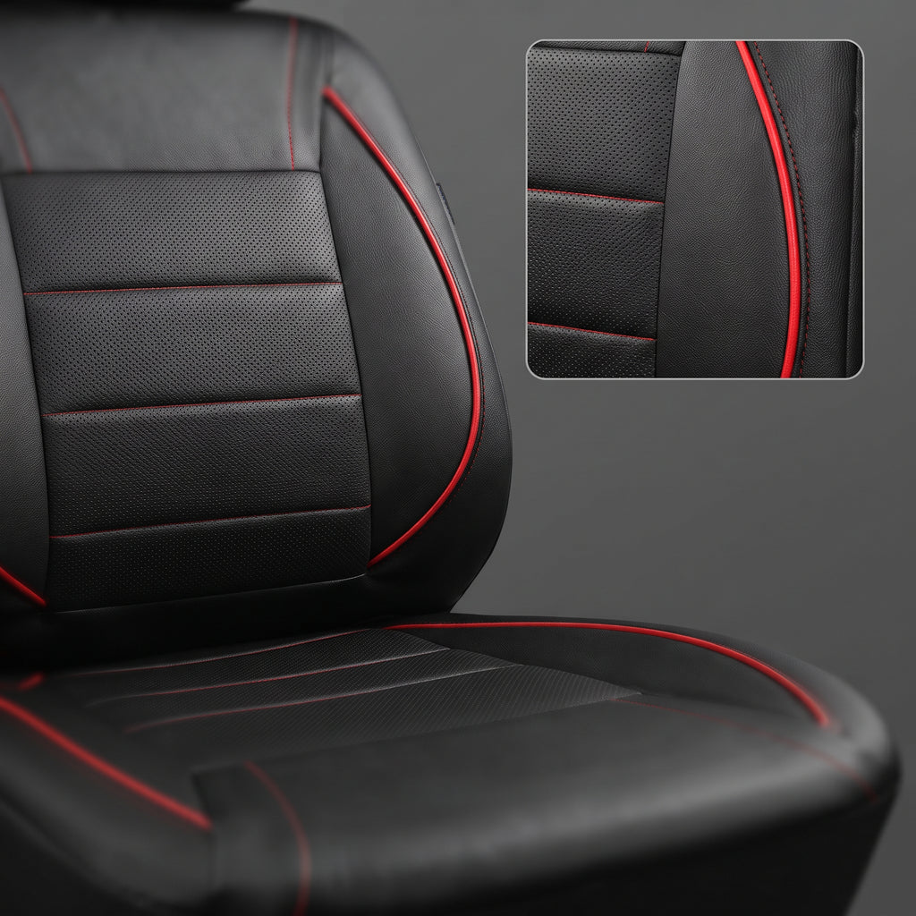 PVC Leather Car Seat Covers With Padded Panels