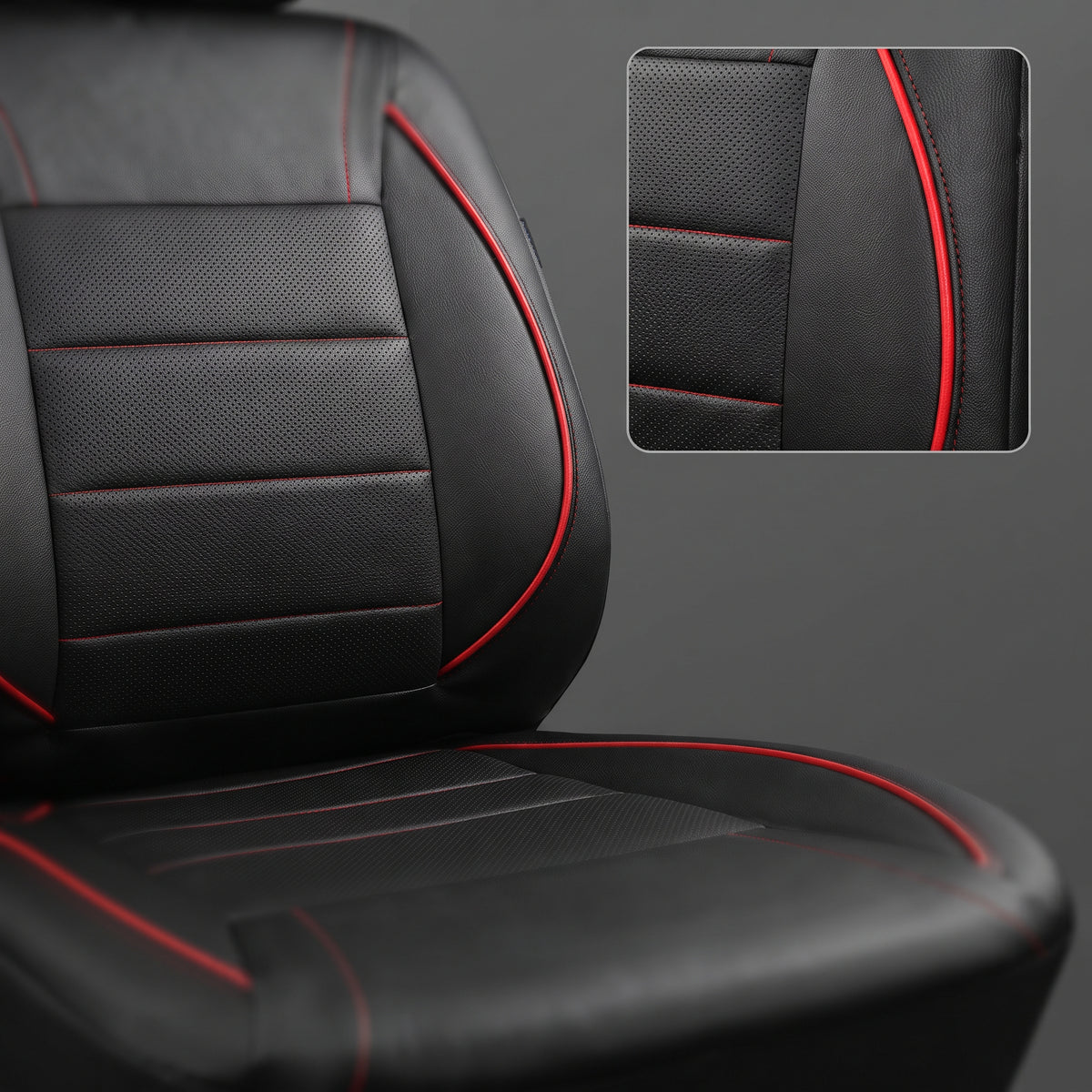 PVC Leather Car Seat Covers With Padded Panels