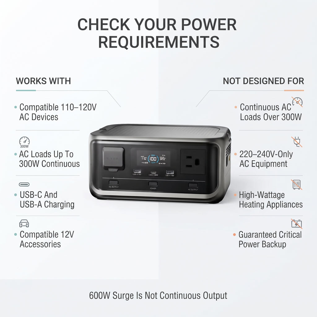 P300 256Wh Portable Power Station 300W