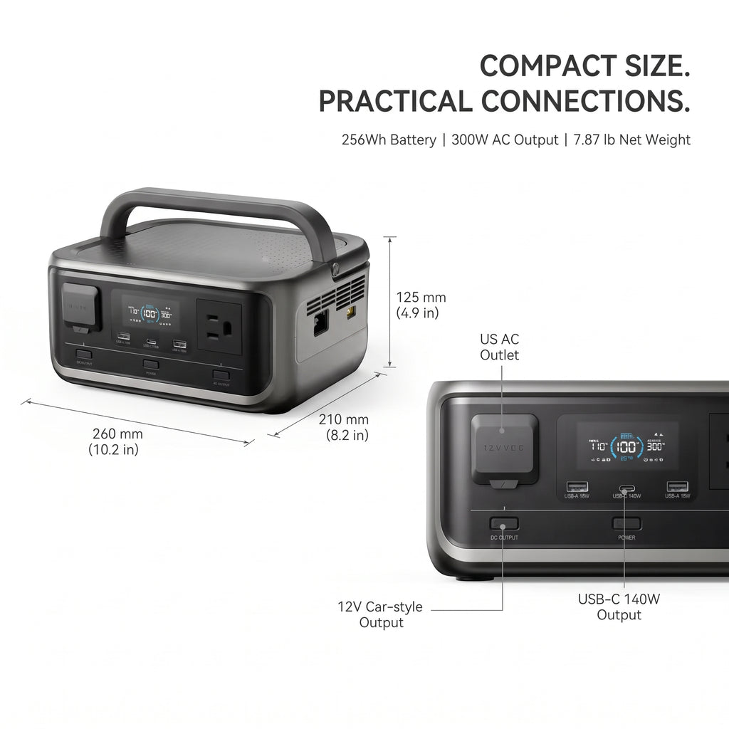 P300 256Wh Portable Power Station 300W