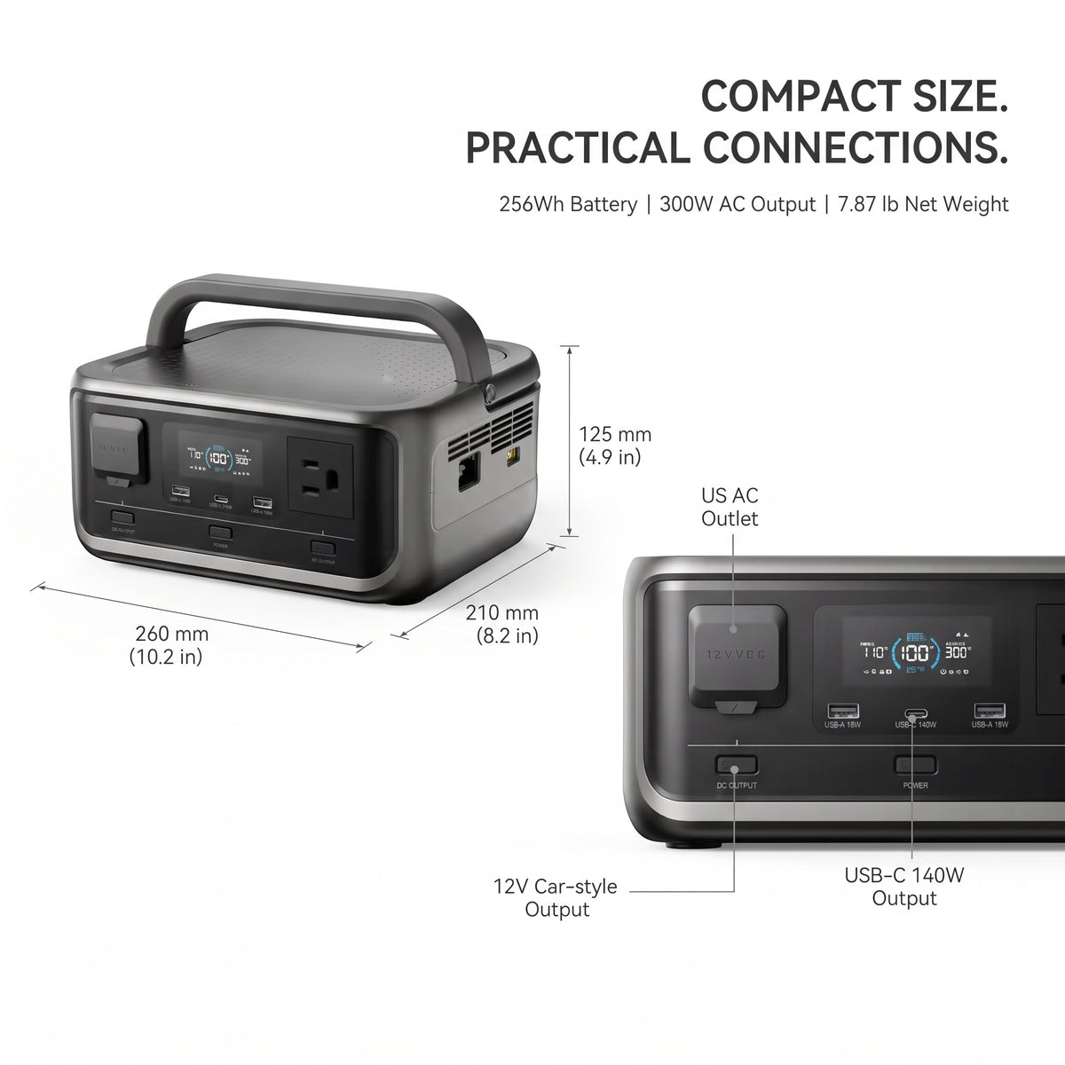 P300 256Wh Portable Power Station 300W