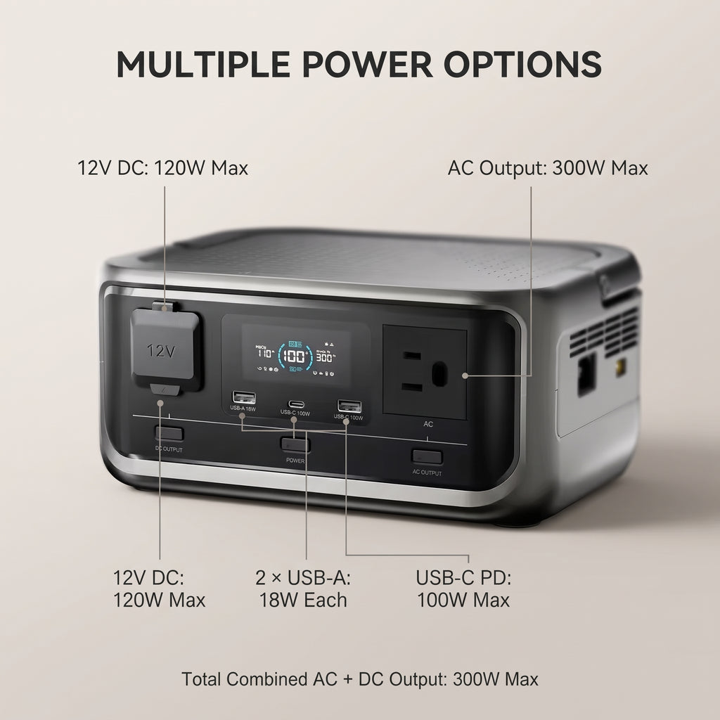 P300 256Wh Portable Power Station 300W