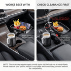2-in-1 Car Cup Holder With 360° Rotating Tray