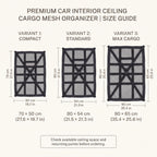 Car Ceiling Cargo Mesh Organizer with Zipper Pocket