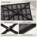 Car Ceiling Cargo Mesh Organizer with Zipper Pocket