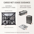 Car Ceiling Cargo Mesh Organizer with Zipper Pocket