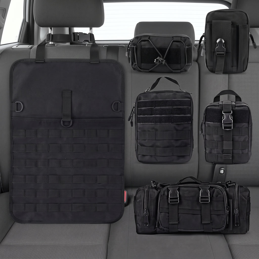 MOLLE Seat Back Organizer With 5 Detachable Pouches