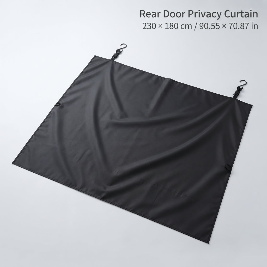 Adjustable Rear Door Privacy Curtain for Van Camping, 230 × 180 cm