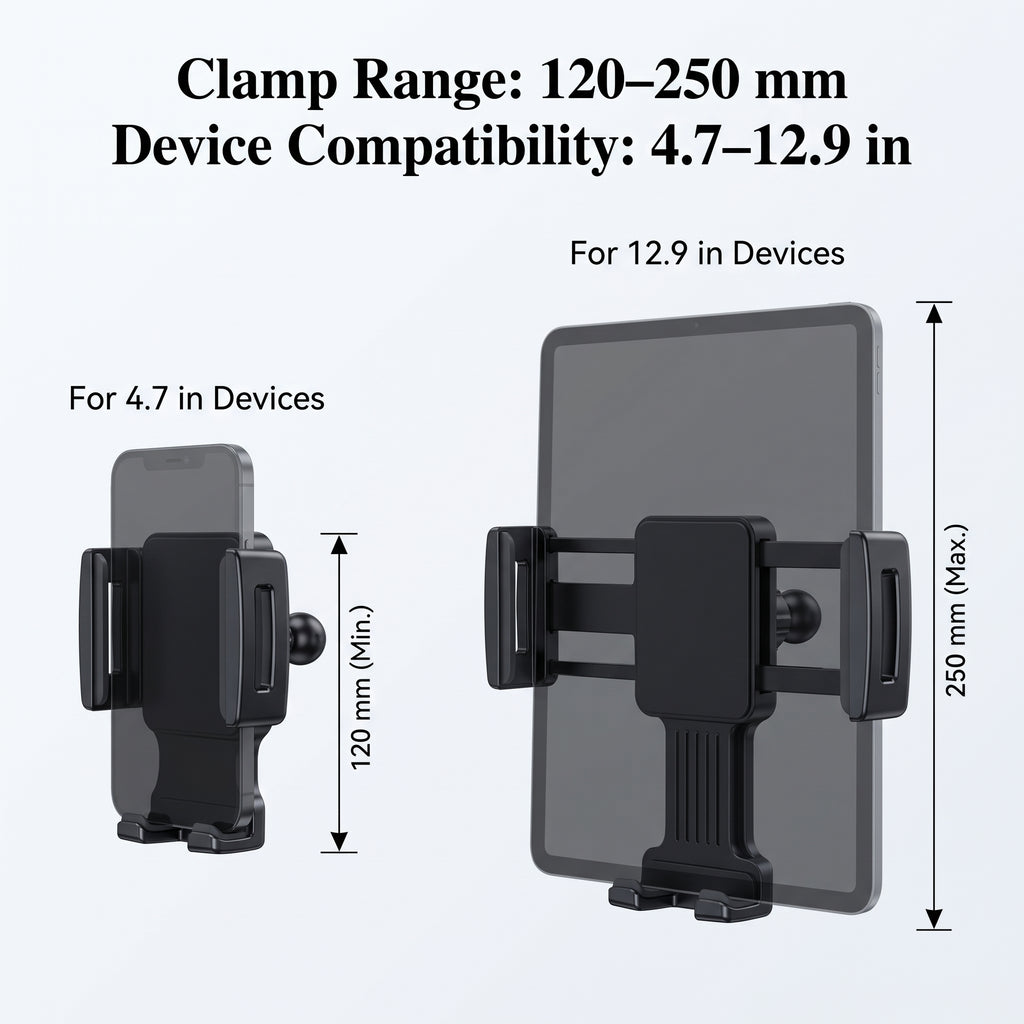 Seatback Tablet Holder With Flexible Headrest Mount