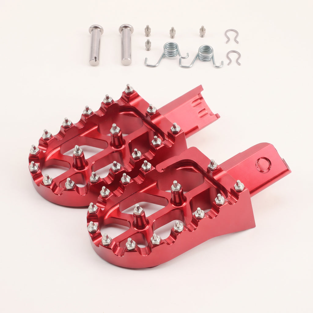 Aluminum Wide Platform Pit Bike Foot Pegs With Traction Pins