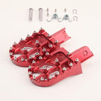 Aluminum Wide Platform Pit Bike Foot Pegs With Traction Pins