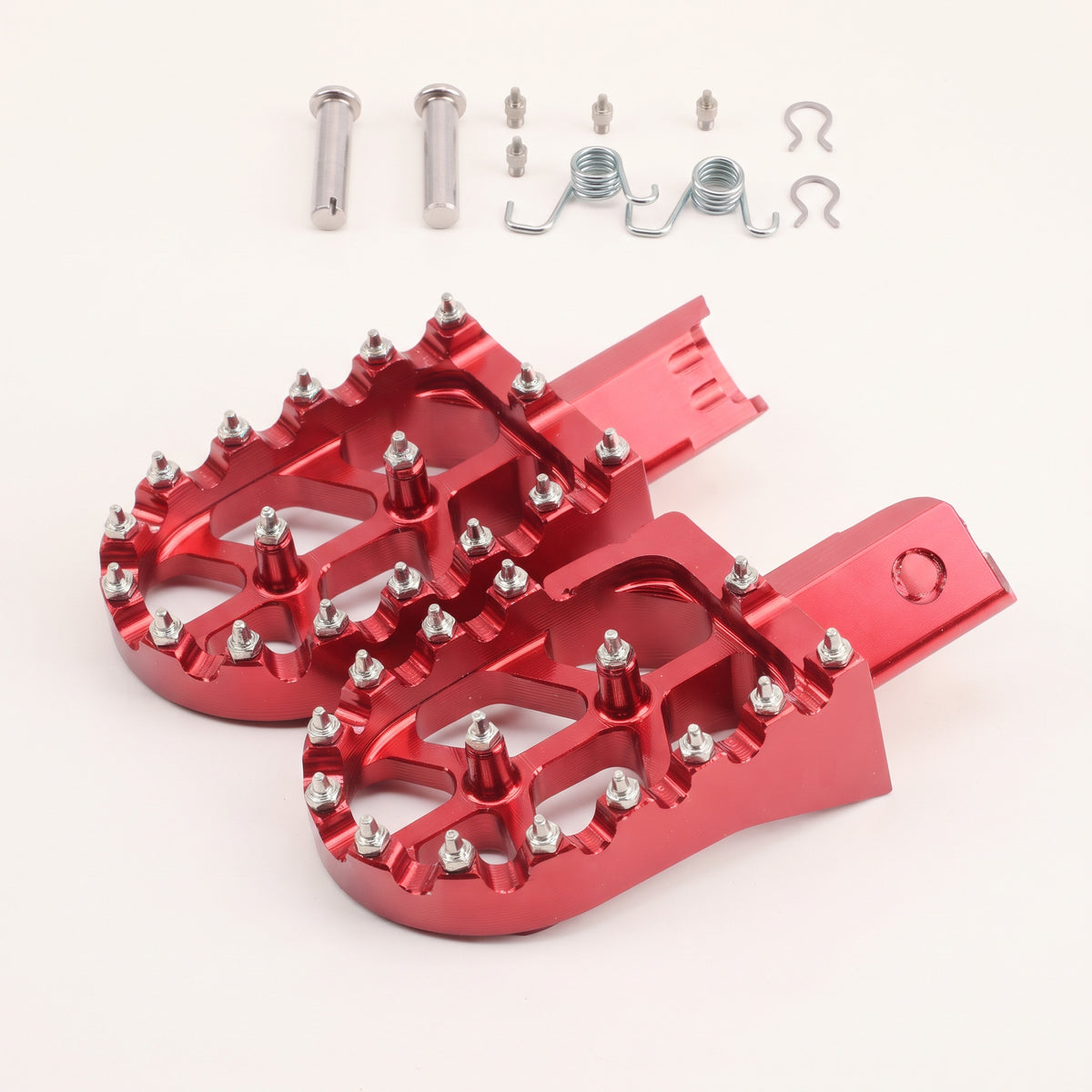 Aluminum Wide Platform Pit Bike Foot Pegs With Traction Pins