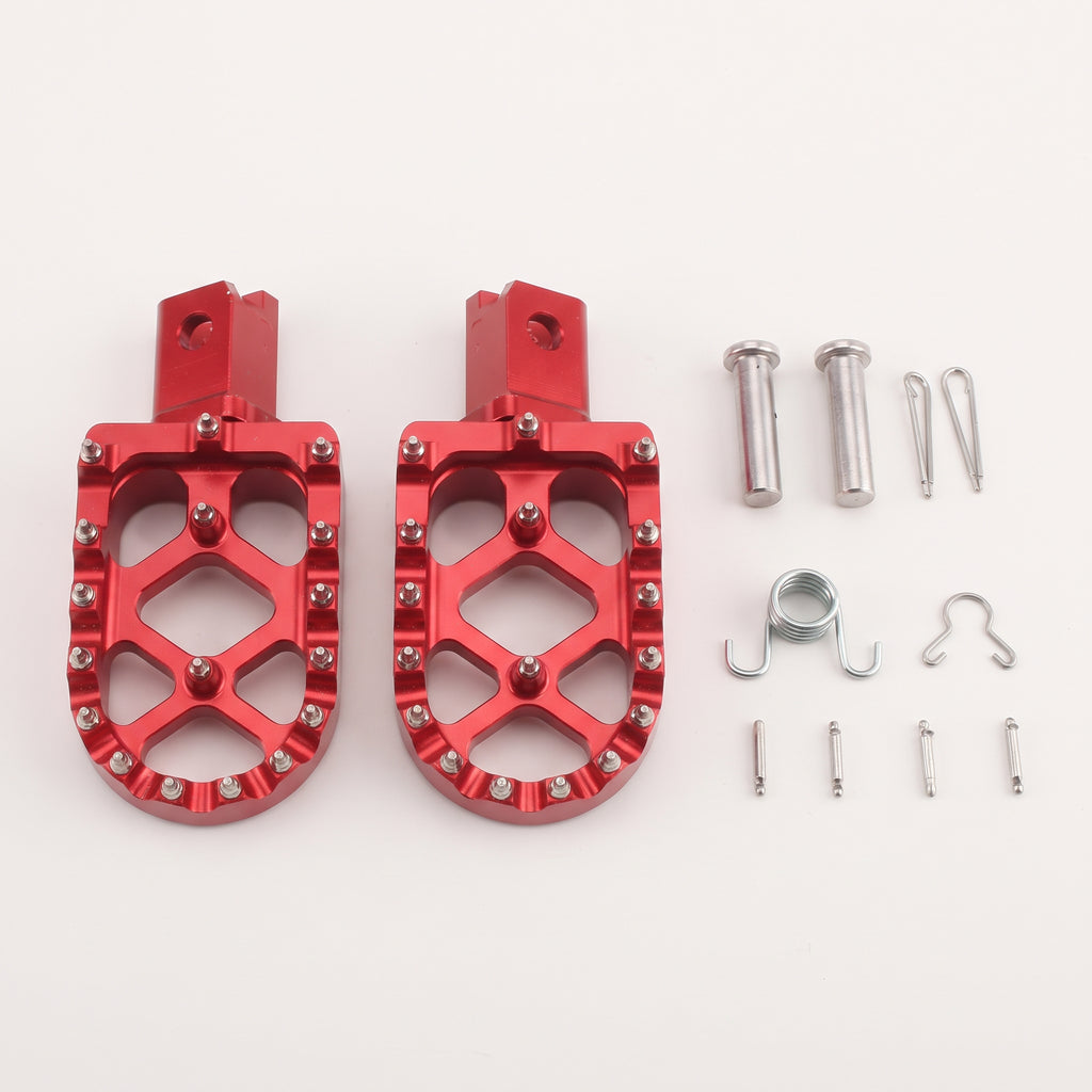 Aluminum Wide Platform Pit Bike Foot Pegs With Traction Pins