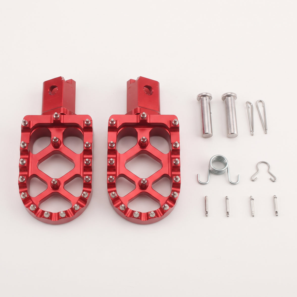 Aluminum Wide Platform Pit Bike Foot Pegs With Traction Pins
